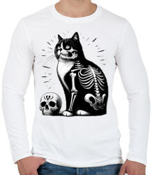 printfashion Macska - Férfi hosszú ujjú póló - Fehér (15323267)