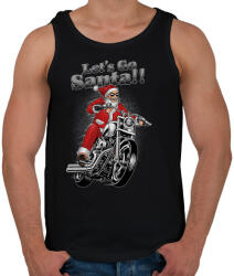 printfashion Motoros télapó - Férfi atléta - Fekete (460814)