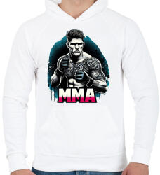 printfashion MMA - Férfi kapucnis pulóver - Fehér (15365743)