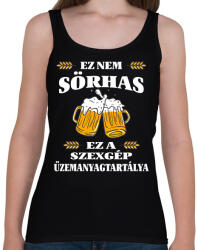 printfashion Ez nem sörhas! - Női atléta - Fekete (7024410)