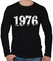 printfashion 1976 - Férfi hosszú ujjú póló - Fekete (6193932)
