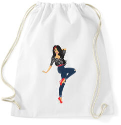 printfashion Pin up lány - Sportzsák, Tornazsák - Fehér (5158612)