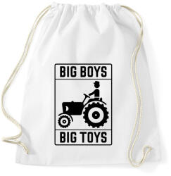 printfashion Big boys big toys - traktoros - Sportzsák, Tornazsák - Fehér (1196644)