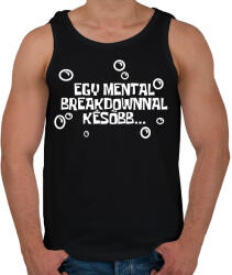 printfashion Spongyabob Egy mentalbreakdownnal később. . . - Férfi atléta - Fekete (16308448)