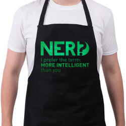 printfashion Nerd - Kötény - Fekete (4925909)