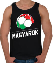 printfashion Magyar focis ajándék focis póló - Férfi atléta - Fekete (11383508)