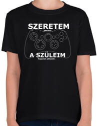 printfashion szeretem, amikor a szüleim hagynak játszani - Gyerek póló - Fekete (15206036)