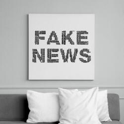 printfashion FAKE NEWS - Vászonkép - Fehér (10210723)