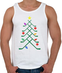 printfashion Hoki karácsonyfa - Férfi atléta - Fehér (11425930)