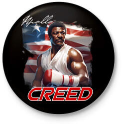 printfashion APOLLO CREED - Kitűző, hűtőmágnes - Fekete (15629130)