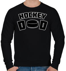 printfashion Hockey Dad - Férfi pulóver - Fekete (15647194)