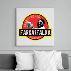 printfashion Legénybúcsú - farkasfalka blackout - Vászonkép - Fehér (6638694)