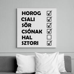 printfashion Hori horgász - Vászonkép - Fehér (6631258)