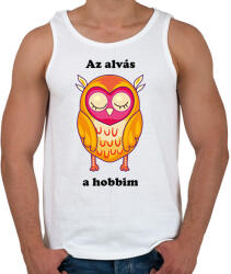 printfashion Az alvás a hobbim - Férfi atléta - Fehér (14053115)