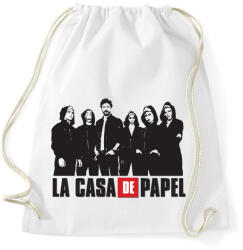 printfashion La casa de papel - nagy pénzrablás art - Sportzsák, Tornazsák - Fehér (4894074)