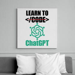 printfashion Learn to ChatGPT - Vászonkép - Fehér (14584090)