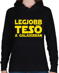 printfashion Legjobb Tesó a Galaxisban - Női kapucnis pulóver - Fekete (11854745)