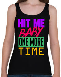 printfashion Hit Me Baby, One More Time - Női atléta - Fekete (4647378)