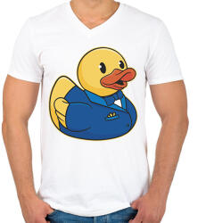 printfashion Vőlegény kacsa - Férfi V-nyakú póló - Fehér (12082693)