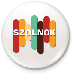 printfashion Szolnok - Színes - Kitűző, hűtőmágnes - Fehér (7139317)