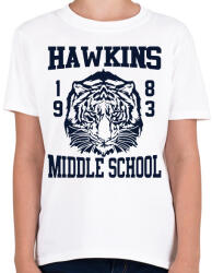 printfashion Hawkins Tigers - Gyerek póló - Fehér (7293966)