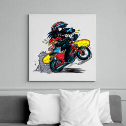 printfashion Menő farkas - Vászonkép - Fehér (6620405)