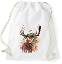 printfashion Painted Deer - Sportzsák, Tornazsák - Fehér (1247067)