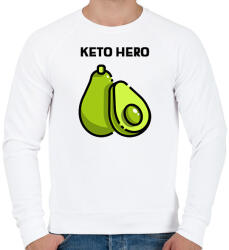 printfashion KETOHERO - Férfi pulóver - Fehér (10764269)