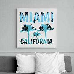 printfashion Miami california - Vászonkép - Fehér (6635287)