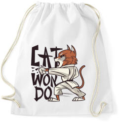 printfashion Karatés Cica - cat won do - Sportzsák, Tornazsák - Fehér (4214871)