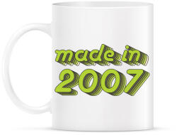printfashion made-in-2007-green-grey - Bögre - Fehér (790397)