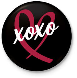 printfashion Xoxo - Kitűző, hűtőmágnes - Fekete (11646802)