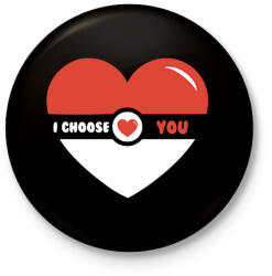 printfashion Téged választalak - Kitűző, hűtőmágnes - Fekete (11728391)