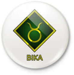 printfashion Bika - Kitűző, hűtőmágnes - Fehér (5349900)