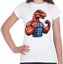 printfashion Kigyúrt raptor - Női póló - Fehér (14020306)
