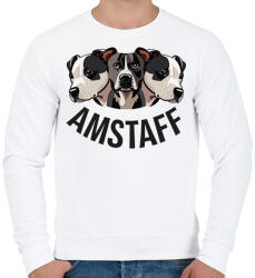 printfashion amstaff - Férfi pulóver - Fehér (16203312)