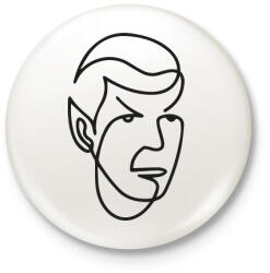 printfashion Spock - Kitűző, hűtőmágnes - Fehér (10786803)