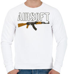 printfashion Airsoft AK-47 - Férfi pulóver - Fehér (2291169)