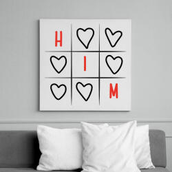 printfashion Amőba - Him - Vászonkép - Fehér (15599571)