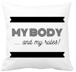 printfashion My body and my rules - Párnahuzat, Díszpárnahuzat - Fehér (2467309)