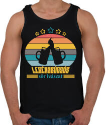 printfashion Sör ivászat - Férfi atléta - Fekete (13158493)