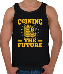 printfashion BITCOIN 4 EVER 58 - Férfi atléta - Fekete (6120670)