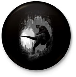 printfashion Ősi barlang - Kitűző, hűtőmágnes - Fekete (3090867)