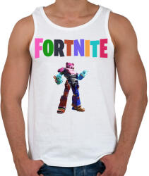 printfashion Fortnite Mecha Team Leader - Férfi atléta - Fehér (2644121)