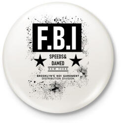 printfashion FBI - Kitűző, hűtőmágnes - Fehér (3081215)