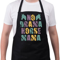 printfashion Horse mama - Kötény - Fekete (12717061)