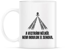 printfashion A Vectrám nélkül nem indulok el sehova - Bögre - Fehér (14379529)