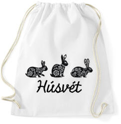 printfashion Húsvét - Mintás nyulak - Sportzsák, Tornazsák - Fehér (6335633)