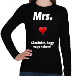 printfashion Mrs. - Női hosszú ujjú póló - Fekete (1137855)