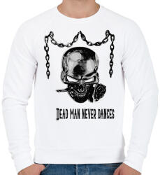 printfashion halott ember sosem táncol - Férfi pulóver - Fehér (1266732)